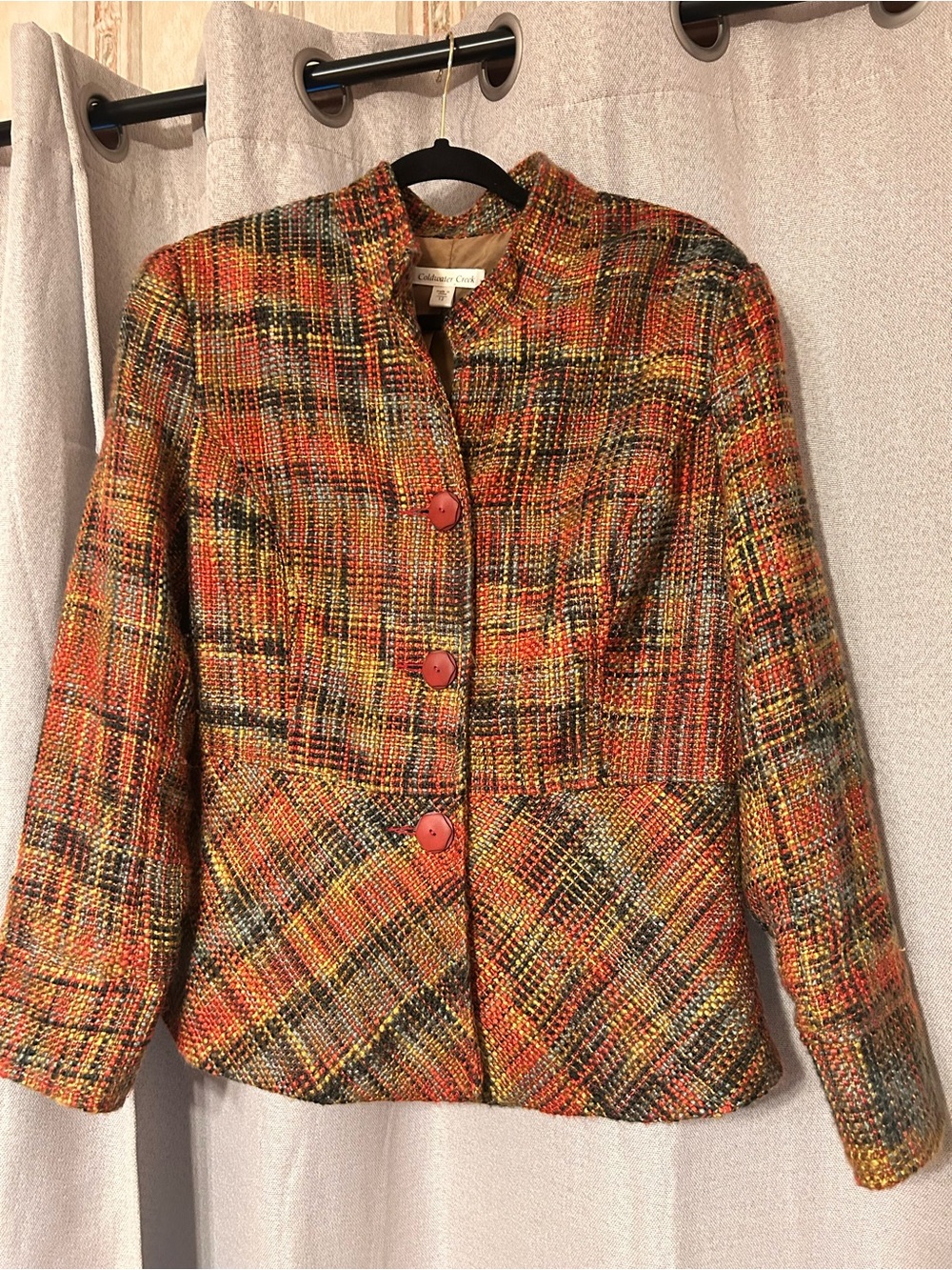 Coldwater Creek Woven Multi-Color Tweed Jacket - Women's 12
